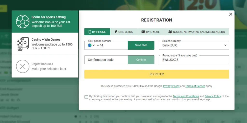 winner bet registration details